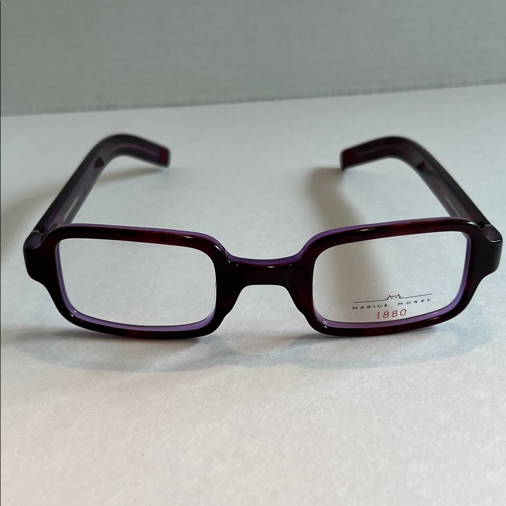 MARIUS MOREL 1880 Unisex Plum & Purple Modern Rectangle 44-25-140 Eyeglass Frame